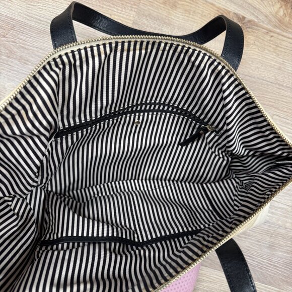 Kate Spade Tequila is Not My Friend Bacon Egg and Cheese Please Purse Tote Teal - Picture 3 of 16